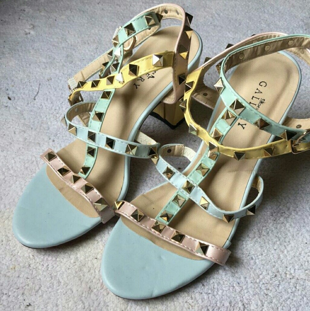 Fashion Studded Block Heels